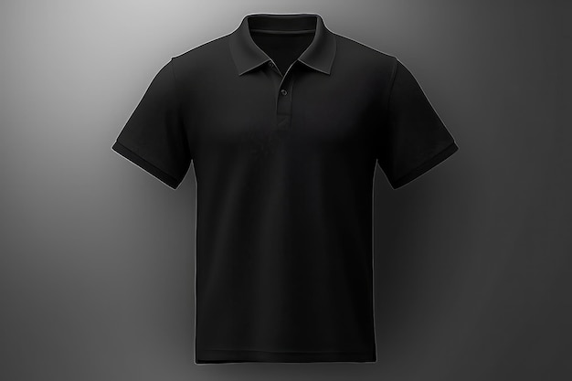 Premium AI Image | Realistic Mockup Of Male Black Polo Shirt Mockup