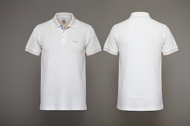 Photo realistic mockup of male white polo shirt