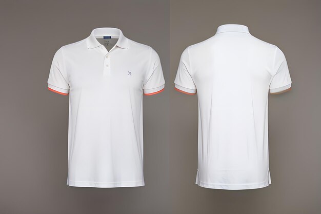 Photo realistic mockup of male white polo shirt