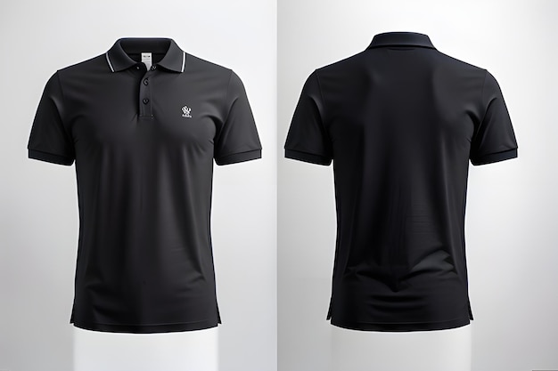 Photo realistic mockup of male white polo shirt