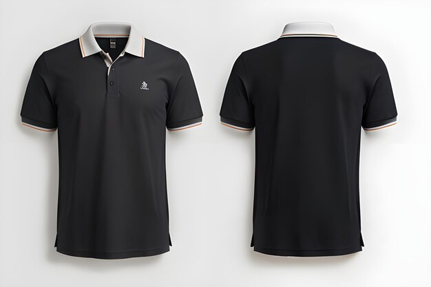 Photo realistic mockup of male white polo shirt