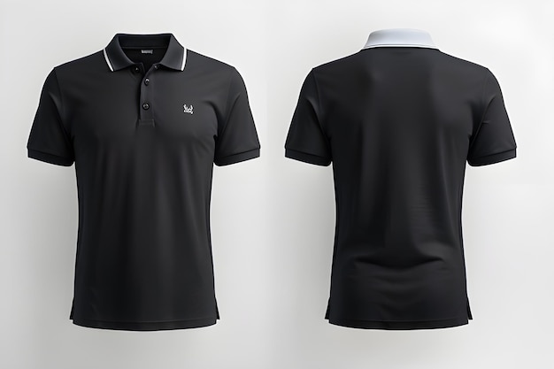 Photo realistic mockup of male white polo shirt