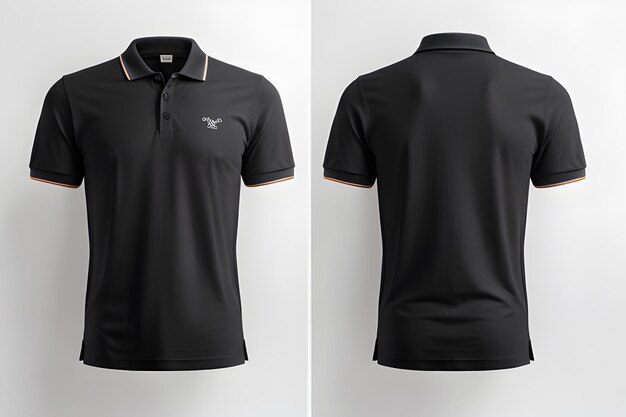 Foto mockup realistico di camicia polo bianca maschile