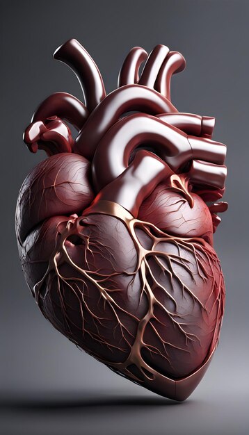 Photo a realistic model of a human heart