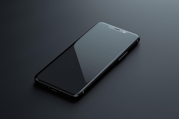 Realistic modern black smartphone mockup design for the mobile applicationVector