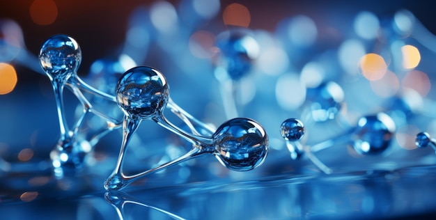 Realistic molecules background