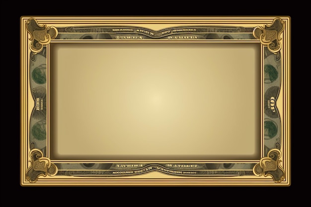 realistic money element frame