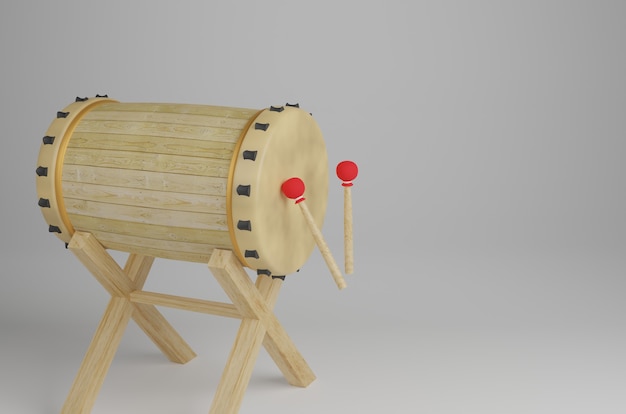 Photo realistic mosque drum 3d rendering