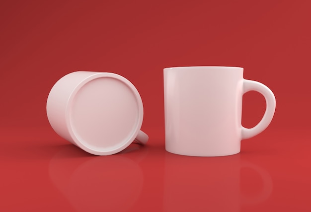 Realistic Mug Mockup 3D Rendered