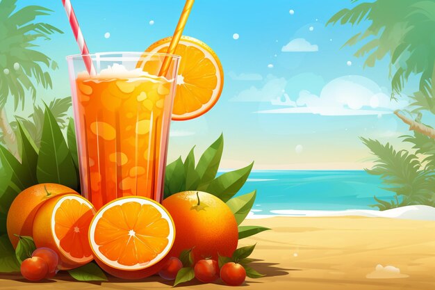 Realistic natural juice ad background