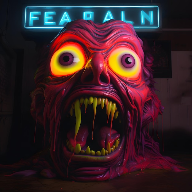 realistic neon fear