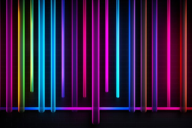 Realistic neon lights background