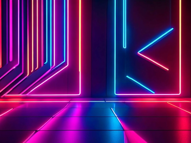 Realistic neon lights hd background download