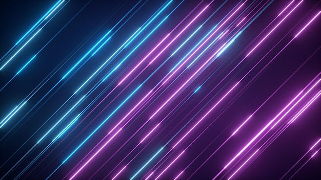 Realistic neon motion speed background tech neon background 3d rendering