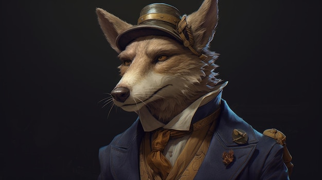 Realistic Neovictorian Character With Large Eyes And Suit