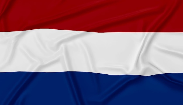 Realistic netherlands flag