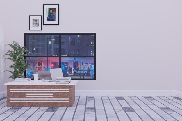 Photo realistic office interior.