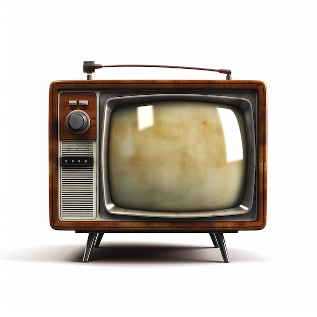 Photo realistic old television