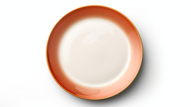 Photo realistic orange and white plate with detailed rendering