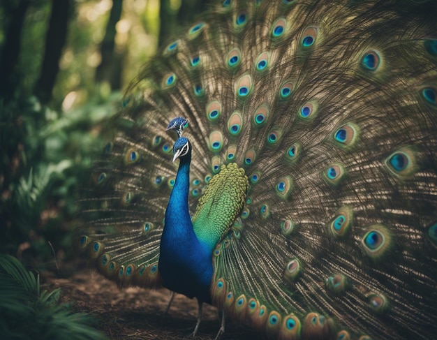 realistic peacock