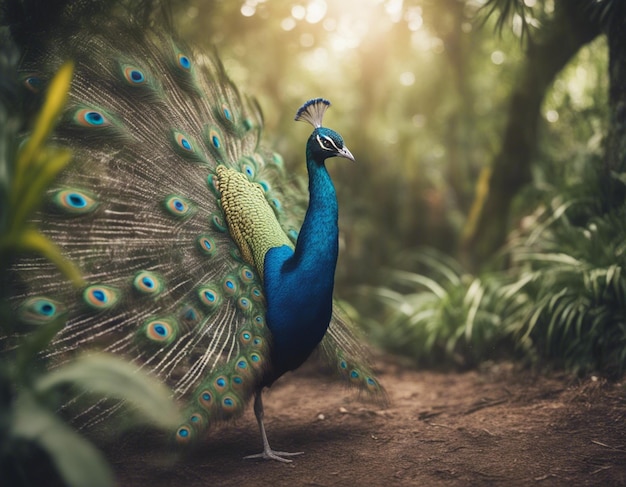 A realistic peacock