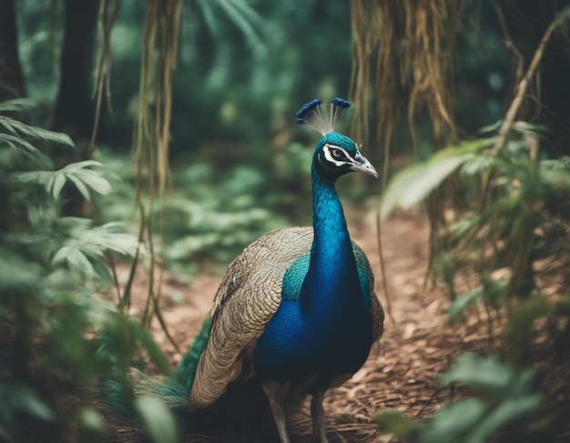 A realistic peacock