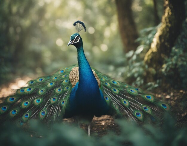 A realistic peacock