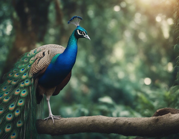 realistic peacock