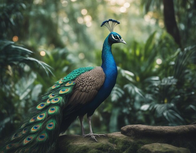 realistic peacock