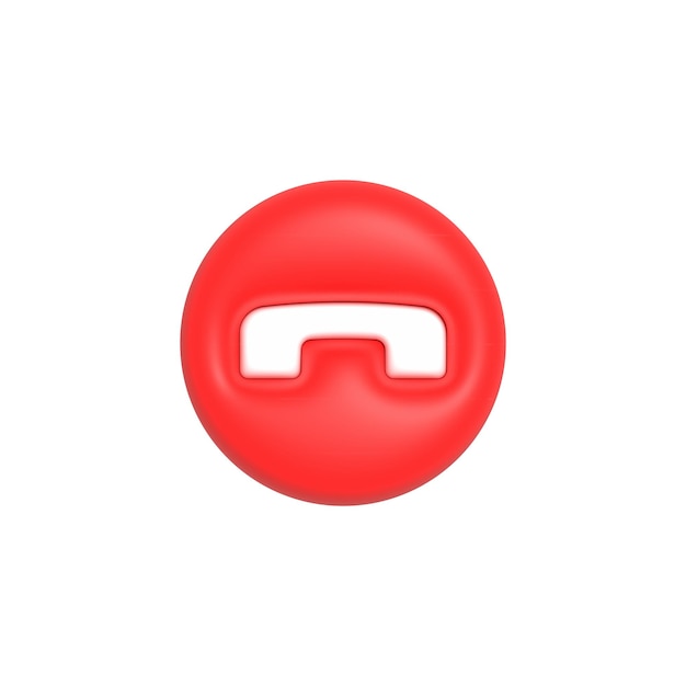 Realistic Phone Call button Hotline and Call center icon Customer support service 3D rendering