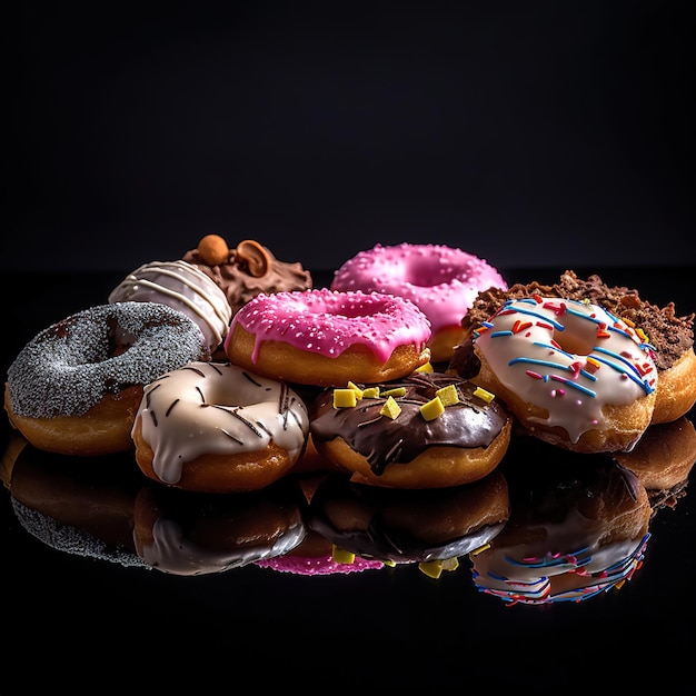 Realistic photo of Donut CloseUp Food Photography
