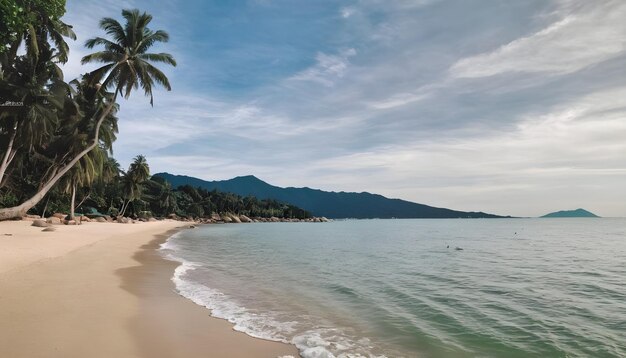 a realistic photo of a Koh Samui beach