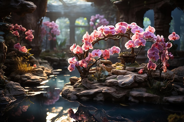 realistic_photo_of_orchid_flower_garden