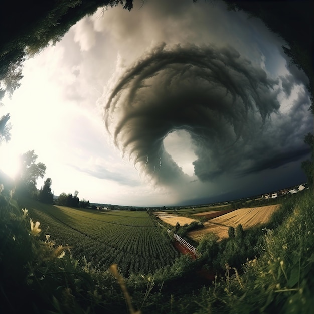 realistic photographic tornado