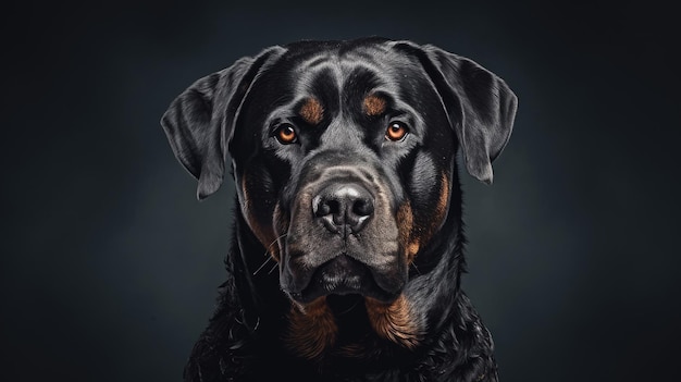 realistic photography of rottweiler dog