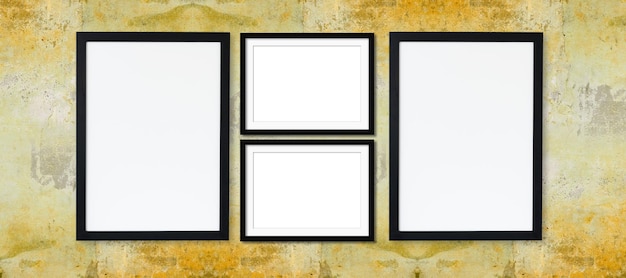 Realistic picture frame collage isolated on white background. Perfect for your presentations. wall i