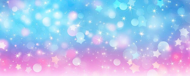 Foto sfondio bokeh a disegno rosa-blu realistico con stelle
