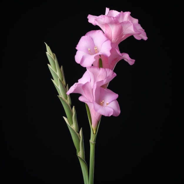 Реалистичная розовая ваза с гладиолусами, вдохновленная Патрисией Пиччинини