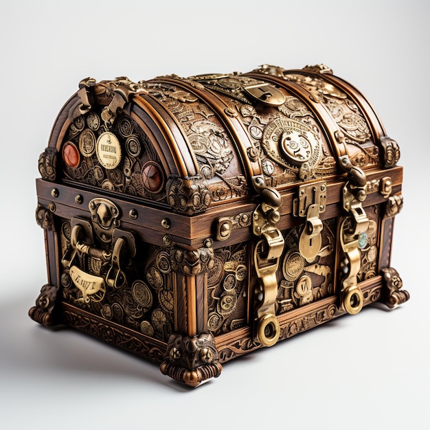 Photo realistic pirate treasure chest