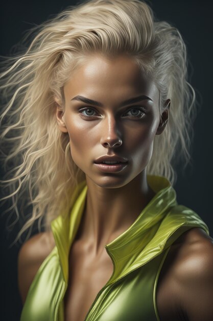 Realistic portrait of a beautiful woman generative AI