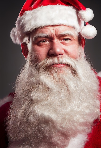 Realistic portrait of Santa Claus