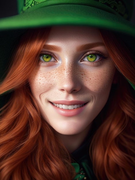 realistic portrait of a smiling beautiful woman