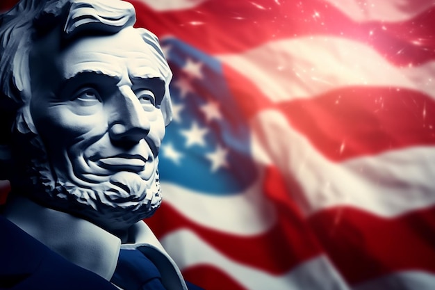 Realistic presidents day background