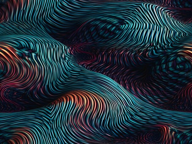 Realistic psychic waves illustration seamless wallpaper design