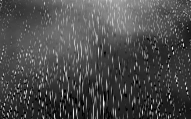 写真 嵐と暗い背景にリアルな雨のオーバーレイ写真