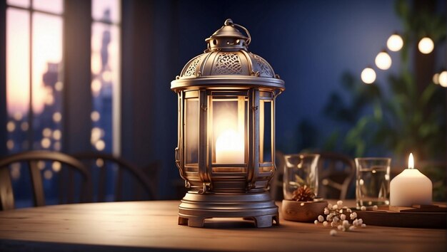 Photo realistic ramadan lantern illustration design