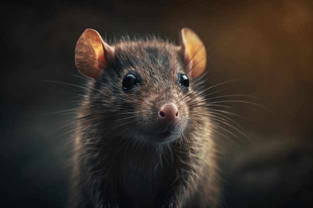 リアルなネズミ、3 d のリアルな映画のネズミ、動物