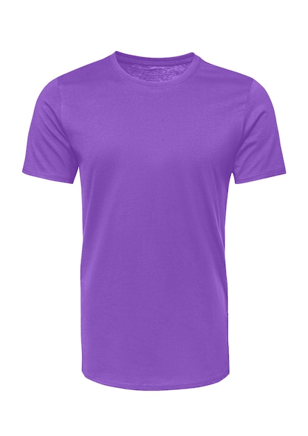 realistic rebecca purple color round neck tshirt mockup