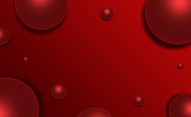 Realistic red bubble background