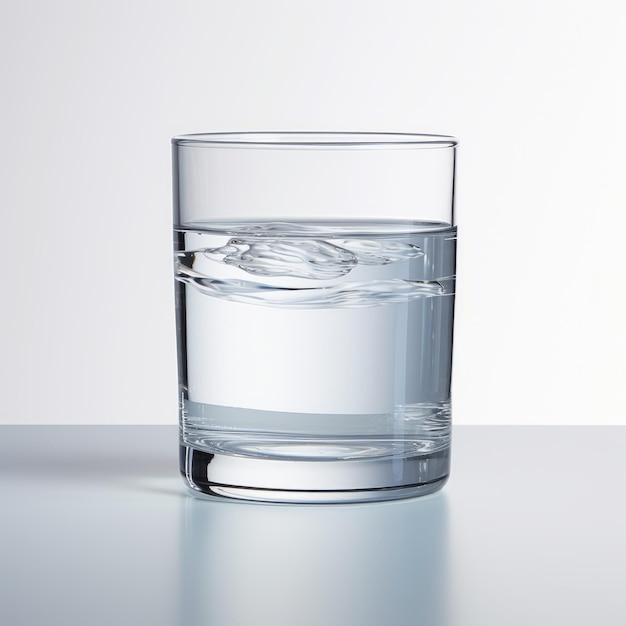 Realistic Rendering Of Clear Water In Glass With Icepunk Aesthetic